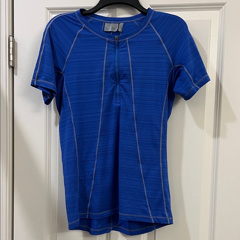 Athleta Vibrant Blue Zip-Up Top